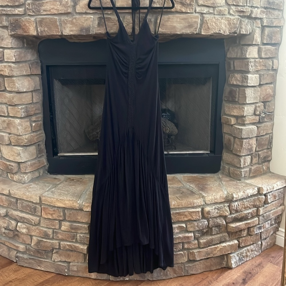 One Clothing black hi-low maxi halter sundress. Size XL